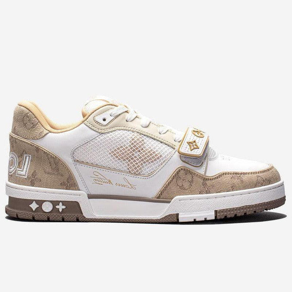 LV Trainer blanc doreé
